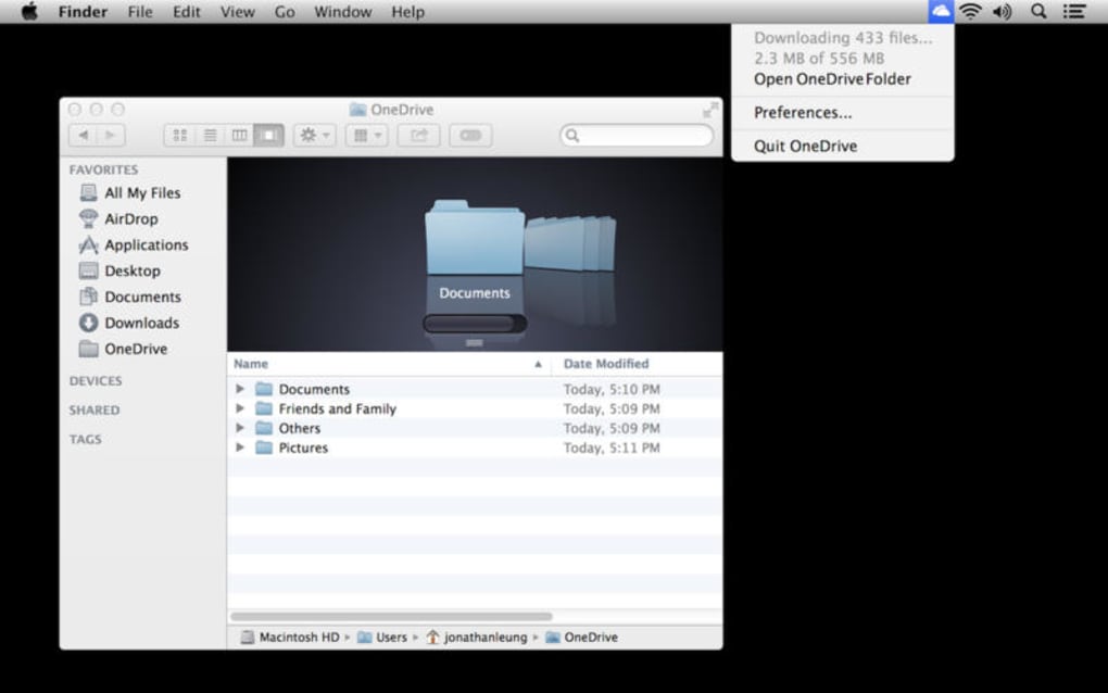 onedrive for mac 10.11